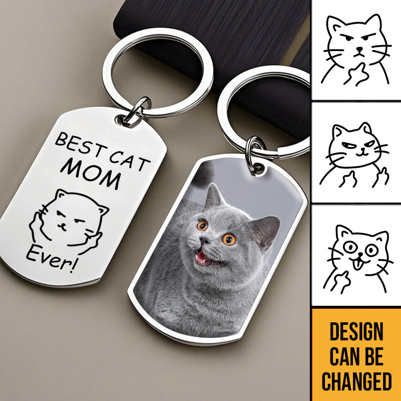 Custom Photo Best Dog/Cat Parents – Funny Personalized Pet Keychain – Gift for Dog & Cat Lovers