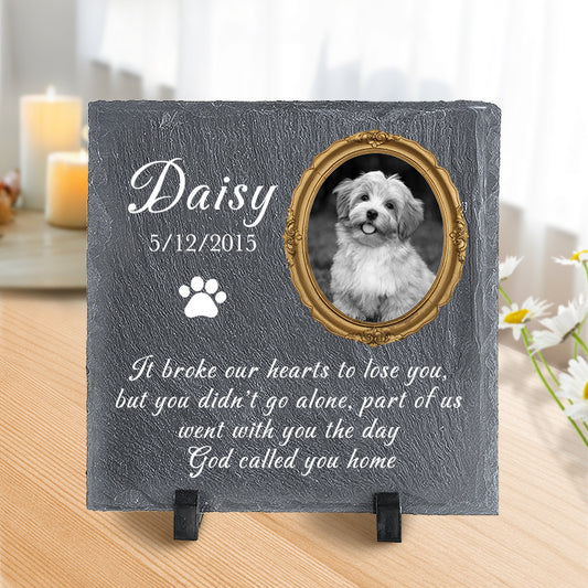 Custom Photo It broke our hearts to lose you- Pet Memorial Square-shaped Stone Custom - Sympathy Gift For Pet Owners, Pet Lovers
