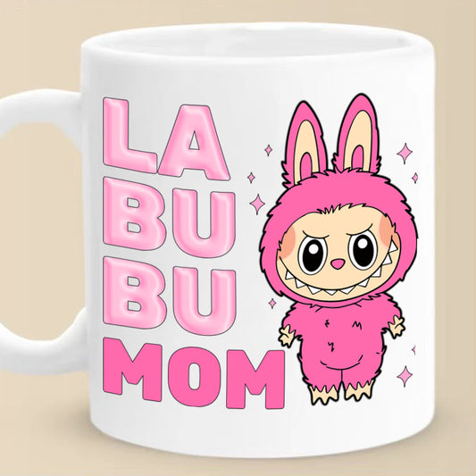 Personalized Big-Eyed Forest Friend Mug - Cute Toy Design with Title - Gift for Besties, Kids & Families