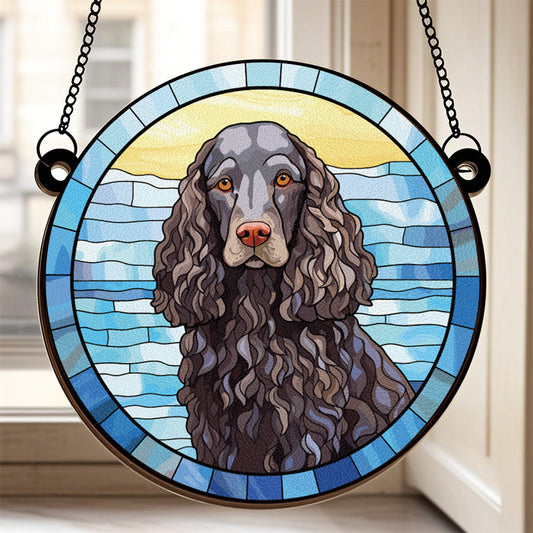 Custom Forever In My Heart, Dear Friend - Memorial Personalized Custom Stained Glass Window Hanging Suncatcher - Gift For Pet Owners, Pet Lovers