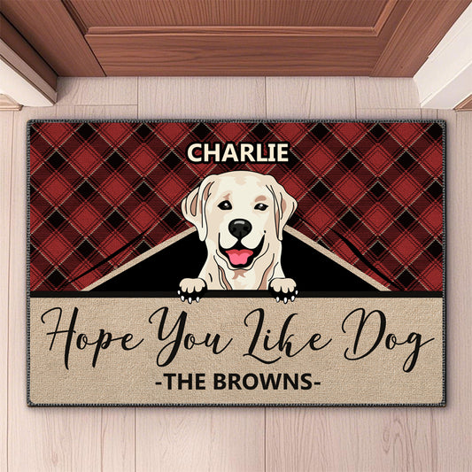 Custom Hope You Like Dogs - Dog & Cat Personalized Custom Home Decor Decorative Mat - House Warming Gift For Pet Owners, Pet Lovers