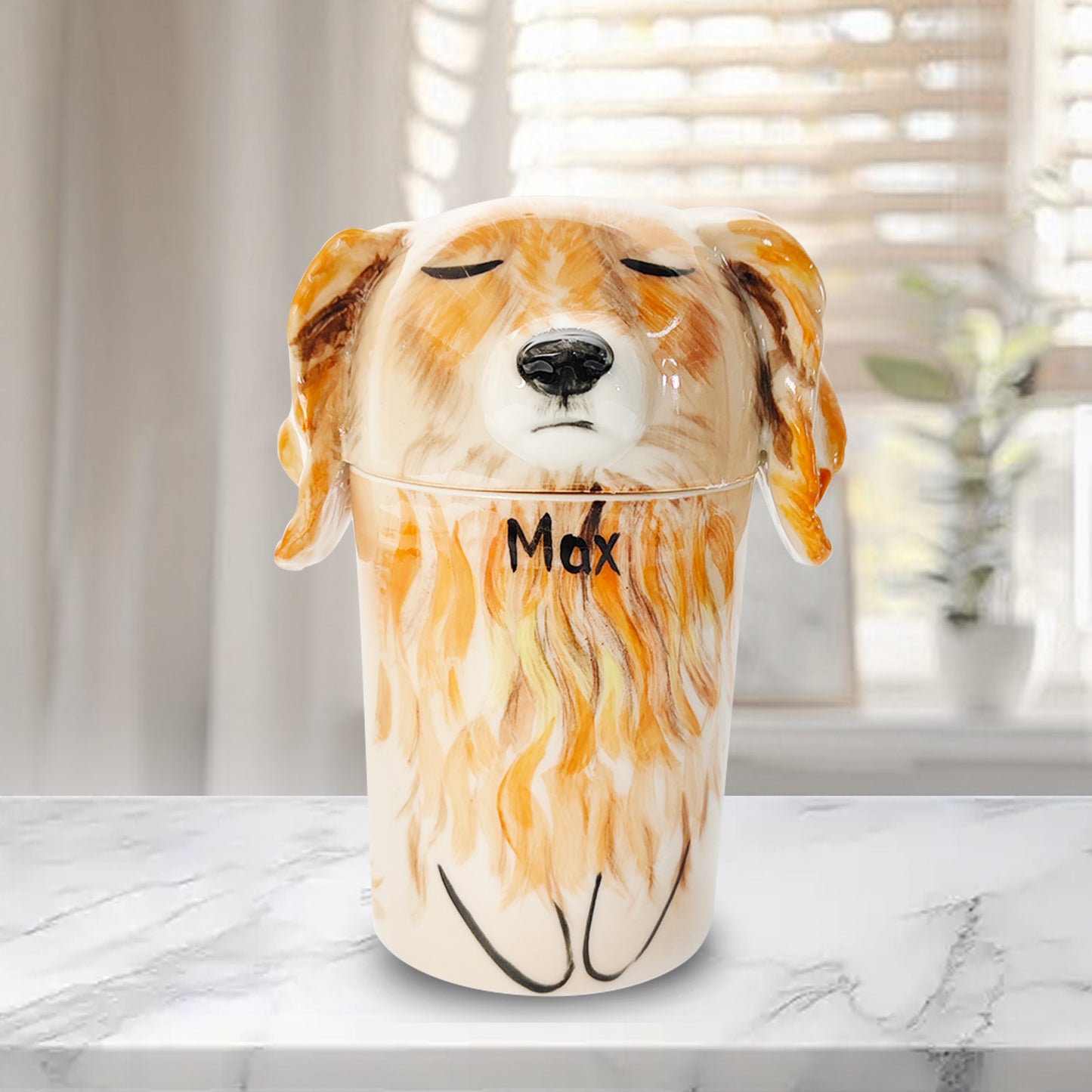 Custom Handcrafted Ceramic Pet Urn - A Heartfelt Memorial for Your Furry Friend-Sympathy Gift For Pet Owners, Pet Lovers