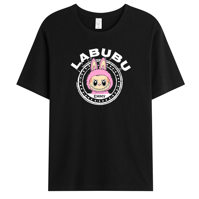 Personalized Forest Friend T-Shirt – Cute Big-Eyed Character with Custom Name – Gift for Besties, Kids & Families