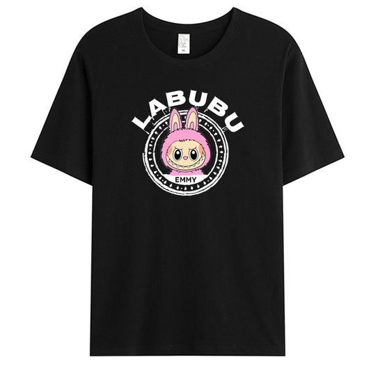 Personalized Forest Friend T-Shirt – Cute Big-Eyed Character with Custom Name – Gift for Besties, Kids & Families