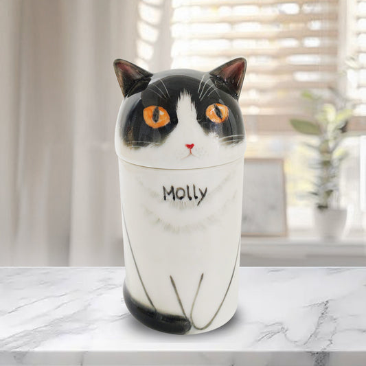Custom Bespoke Hand-Painted Ceramic Pet Urn - A Timeless Tribute to Your Pet’s Memory-Sympathy Gift For Pet Owners, Pet Lovers