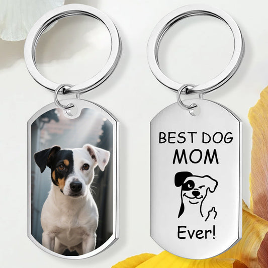 Custom Photo Best Dog/Cat Parents – Funny Personalized Pet Keychain – Gift for Dog & Cat Lovers