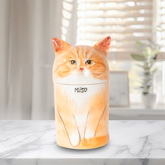Custom Unique Hand-Painted Ceramic Pet Urn - A Special Keepsake for Your Loyal Friend-Sympathy Gift For Pet Owners, Pet Lovers