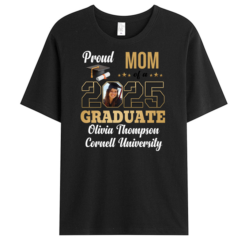 Custom Photo Graduation Congratulations T-Shirt – Personalized Gift for Graduates, Family, Siblings, Brothers & Sisters