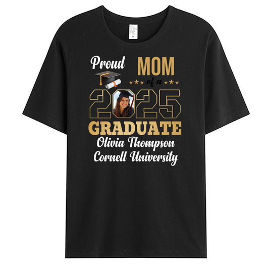 Custom Photo Graduation Congratulations T-Shirt – Personalized Gift for Graduates, Family, Siblings, Brothers & Sisters