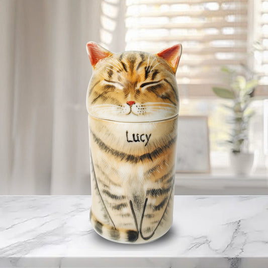 Custom Hand-Painted Ceramic Pet Urn - A Beautiful Resting Place for Your Companion-Sympathy Gift For Pet Owners, Pet Lovers