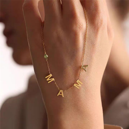 Personalized Letter Necklace with Birthstone – Custom Minimalist Jewelry Gift for Loved Ones