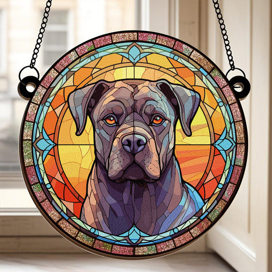 Custom Sunlight & Memories - Memorial Personalized Custom Stained Glass Window Hanging Suncatcher - Sympathy Gift For Pet Owners, Pet Lovers