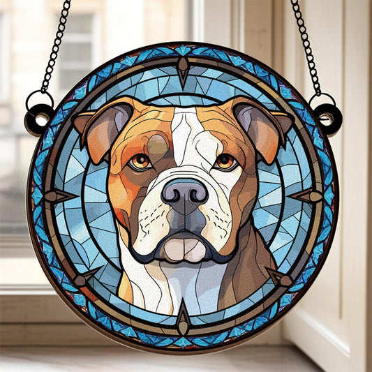 Custom A Touch Of Sunlight And Love- Memorial Personalized Custom Stained Glass Window Hanging Suncatcher - Sympathy Gift For Pet Owners, Pet Lovers