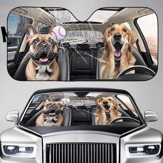 Custom Photo Best Friends Are Ones With Paws - Pet Personalized Custom Auto Windshield Sunshade, Car Window Protector - Gift For Pet Owners, Pet Lovers