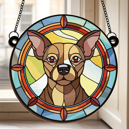 Custom My Furry Best Friend - Memorial Personalized Custom Stained Glass Window Hanging Suncatcher - Sympathy Gift For Pet Owners, Pet Lovers
