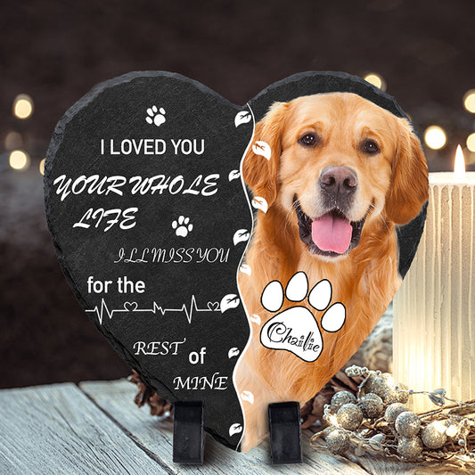 Custom Photo I Loved you! Pet Memorial Heart-shaped Stone Custom pet loss - Sympathy Gift For Pet Owners, Pet Lovers