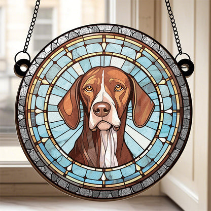 Custom Turn Their Image into a Ray of Light- Memorial Personalized Custom Stained Glass Window Hanging Suncatcher - Sympathy Gift For Pet Owners, Pet Lovers