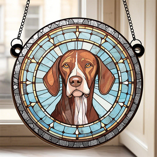 Custom Turn Their Image into a Ray of Light- Memorial Personalized Custom Stained Glass Window Hanging Suncatcher - Sympathy Gift For Pet Owners, Pet Lovers