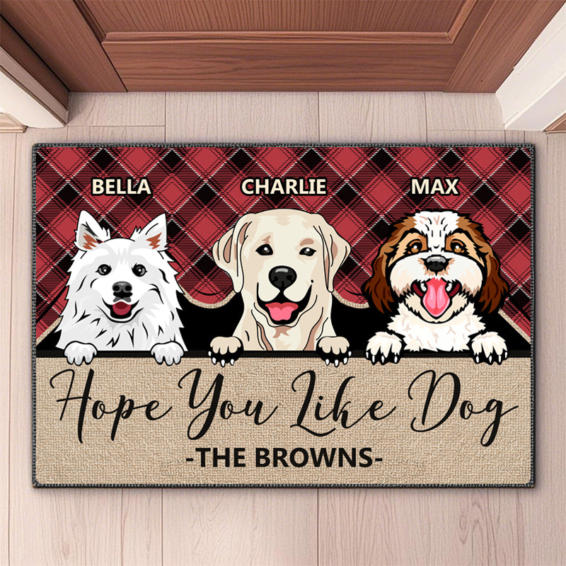 Custom Hope You Like Dogs - Dog & Cat Personalized Custom Home Decor Decorative Mat - House Warming Gift For Pet Owners, Pet Lovers