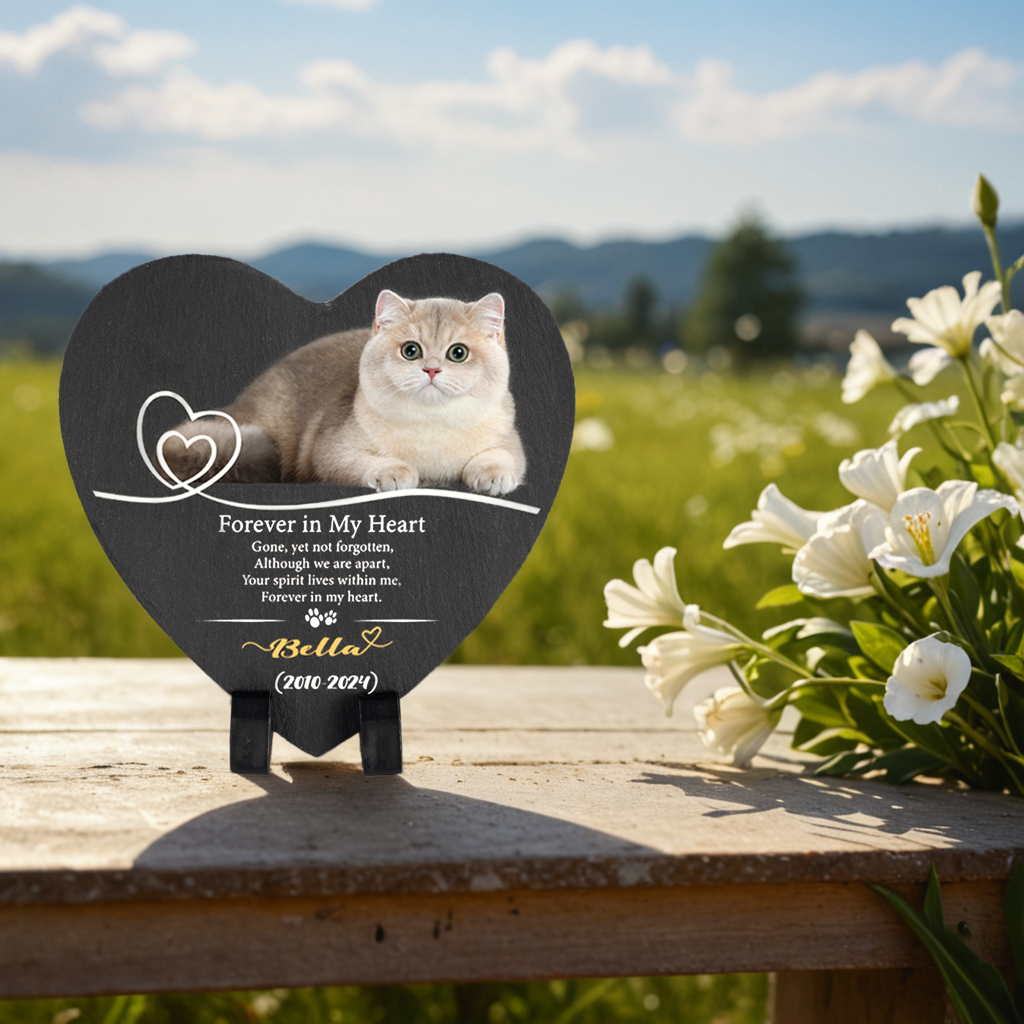 Pet Memorial Heart-shaped Stone Custom