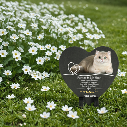 Pet Memorial Heart-shaped Stone Custom