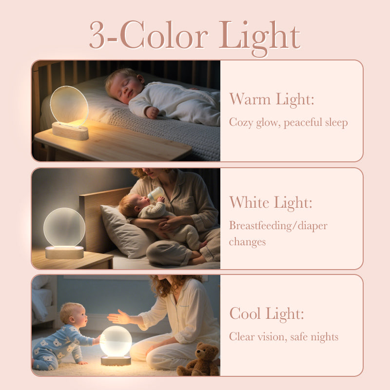 Personalized Rainbow Baby Night Light – Custom Name Keepsake Lamp with Serene Background – Gift for Baby Showers, Newborns, or Nursery Decor