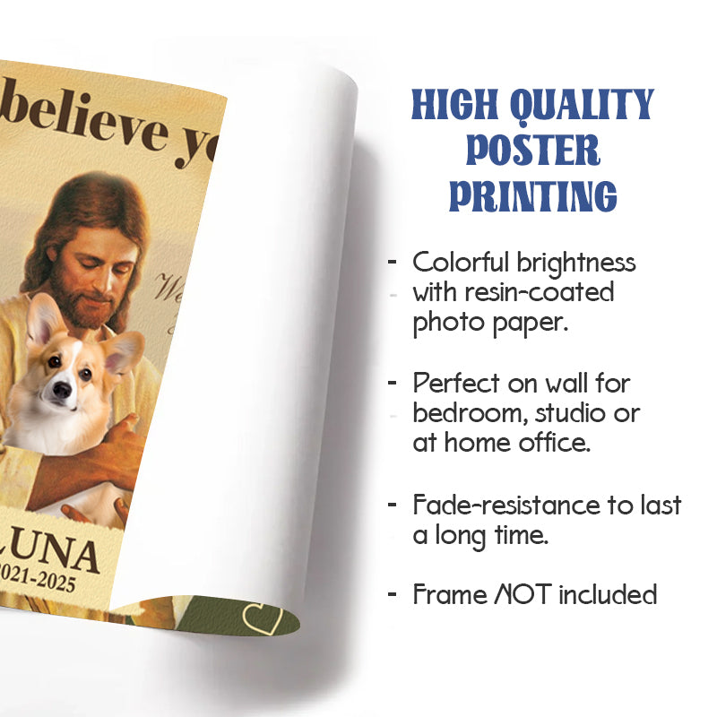 Custom Photo Welcome Home- Pets Personalized Custom Horizontal Poster/Canvas - Sympathy Gift For Pet Owners, Pet Lovers