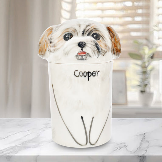 Custom Personalized Hand-Painted Ceramic Pet Urn - A Loving Tribute to Your Cherished Companion-Sympathy Gift For Pet Owners, Pet Lovers
