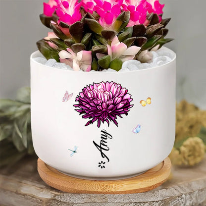 Custom A Heartfelt Gift That Grows with Love - Personalized Ceramic Plant Pot - Mother's Day, House Warming Gift For Mom, Daughter