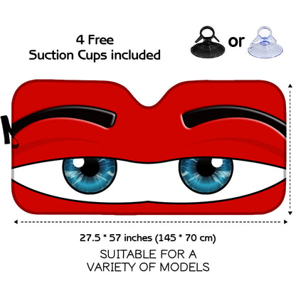 Custom Face Expression – Fun Personalized Auto Windshield Sunshade, Car Window Protector – Cool Gift For Car Lovers, Drivers With Attitude