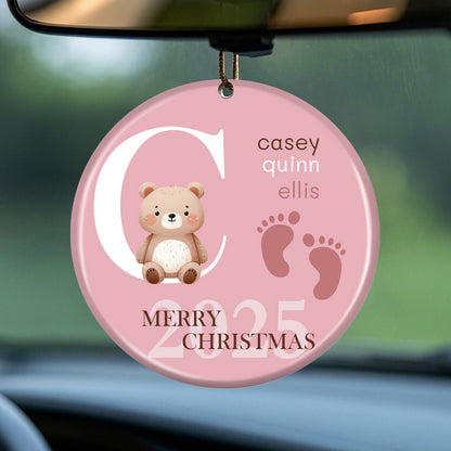 Personalized Baby’s First Christmas Ornament – Custom Photo & Animal Design – Keepsake Gift for Babies and Families