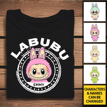 Personalized Forest Friend T-Shirt – Cute Big-Eyed Character with Custom Name – Gift for Besties, Kids & Families