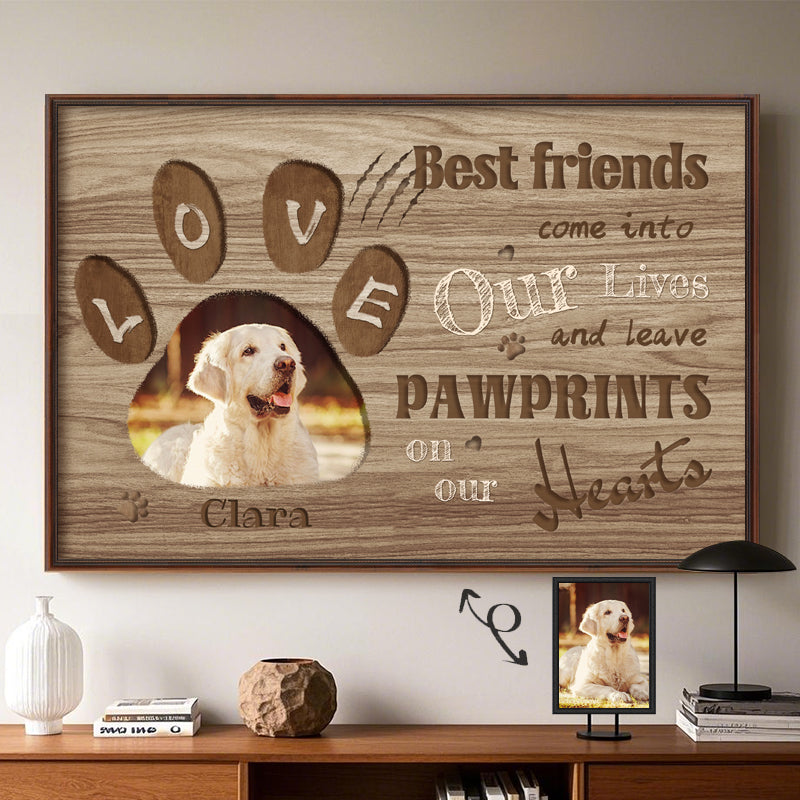 Custom Photo Best Friends Come Into Our Lives - Pets Personalized Custom Horizontal Poster - Sympathy Gift For Pet Owners, Pet Lovers