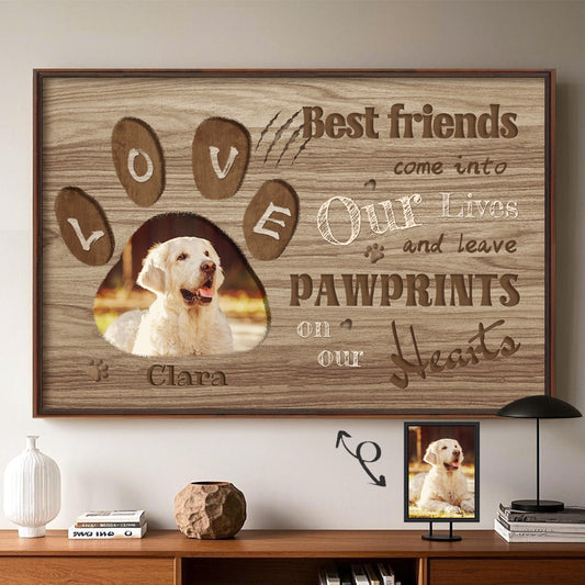Custom Photo Best Friends Come Into Our Lives - Pets Personalized Custom Horizontal Poster - Sympathy Gift For Pet Owners, Pet Lovers
