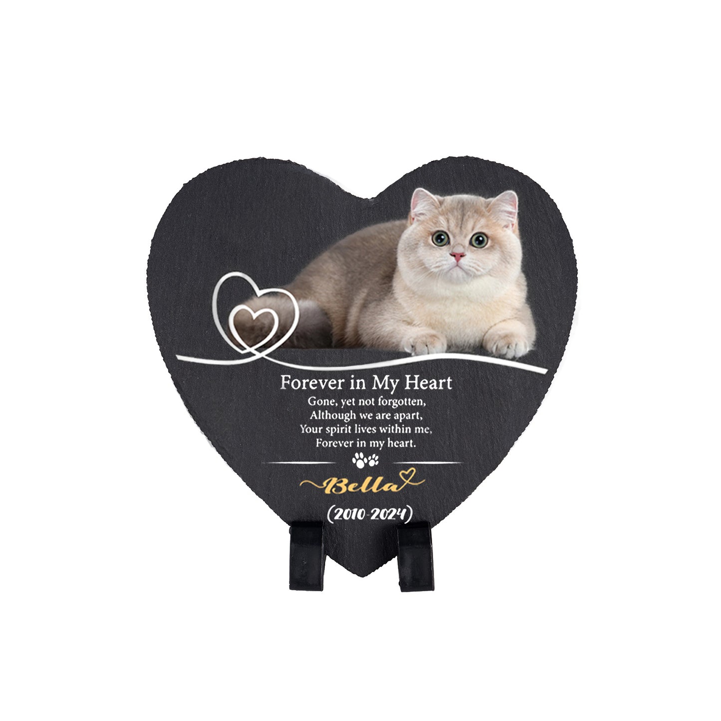 Pet Memorial Heart-shaped Stone Custom