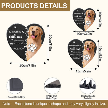 Custom Photo Thank You for Accompanying me! Pet Memorial Heart-shaped Stone Custom pet loss - Sympathy Gift For Pet Owners, Pet Lovers
