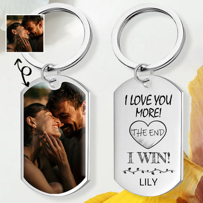 Custom Photo I Love You More – Personalized Keepsake Gift for Couples, Anniversaries, and Valentine’s Day