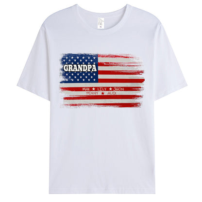Proud To Be American - Family Personalized Custom Unisex T-shirt - Gift For Dad, Grandpa