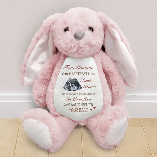 Custom Baby Ultrasound Bunny – Unique Keepsake for Pregnancy, Baby Showers & Announcements