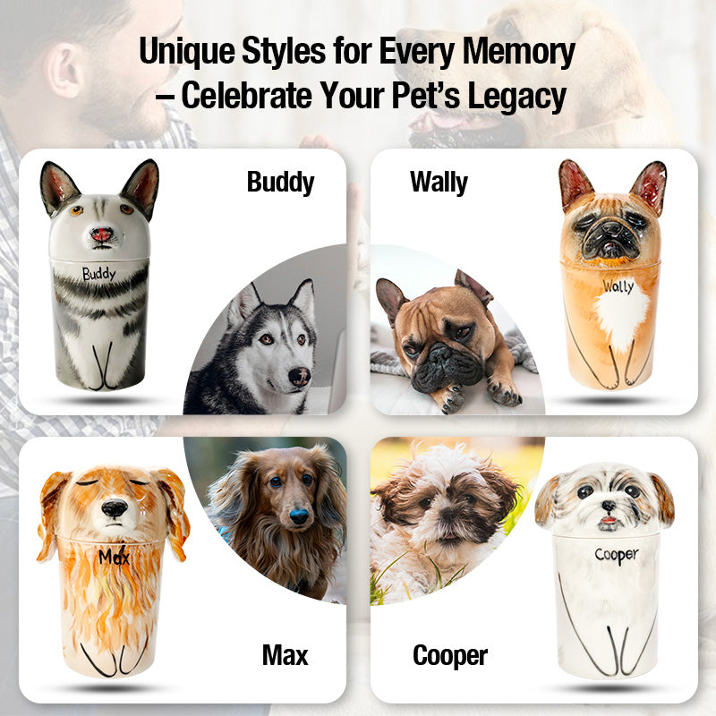 Custom Hand-Painted Ceramic Pet Urn-A Beautiful Tribute to Your Beloved Feline-Sympathy Gift For Pet Owners, Pet Lovers
