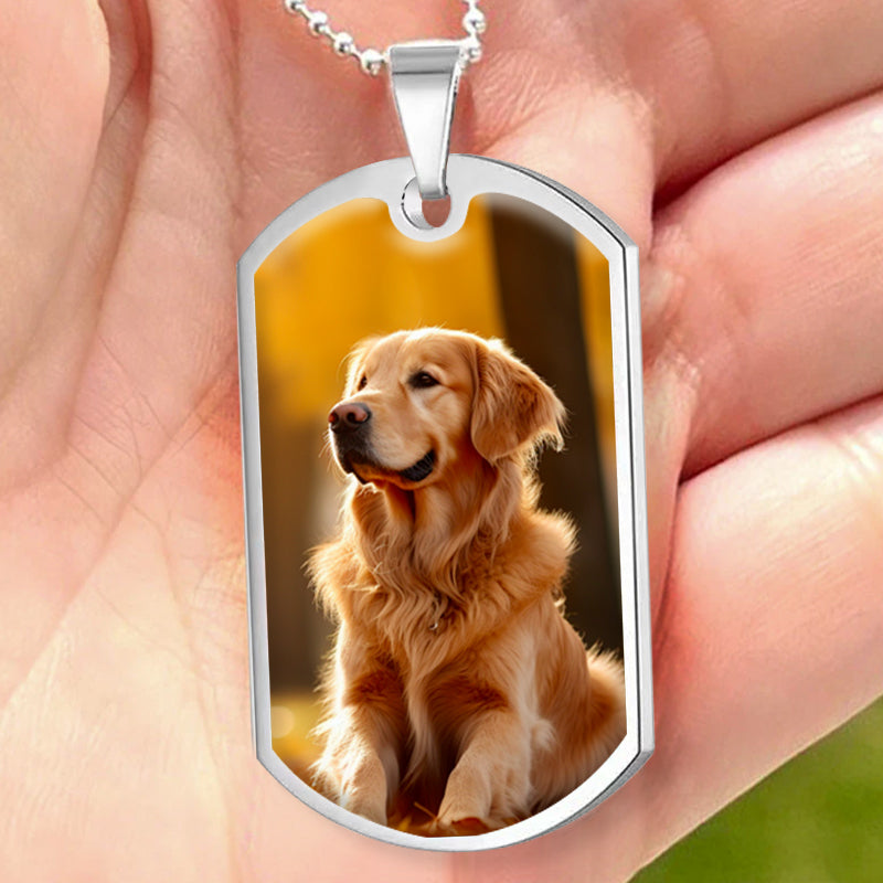 Custom Photo “Don’t Cry For Me” Personalized Memorial Necklace – Sympathy Gift for Pet Lovers & Pet Loss Remembrance