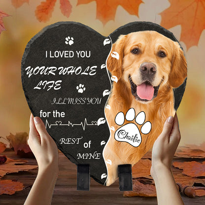 Custom Photo I Loved you! Pet Memorial Heart-shaped Stone Custom pet loss - Sympathy Gift For Pet Owners, Pet Lovers