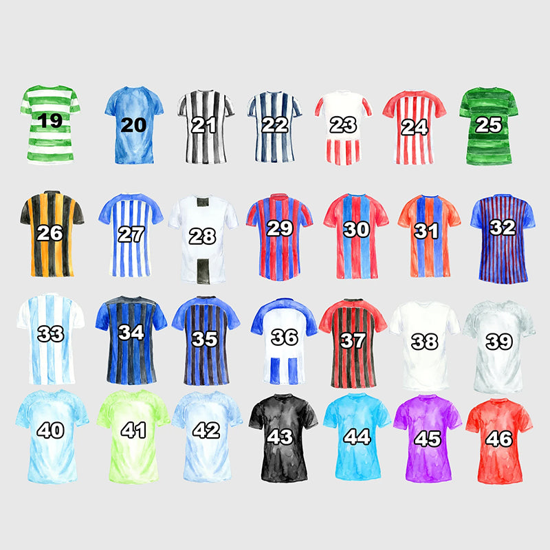 Custom Dad’s Dream Team Football Shirt Print - 2-Layered Wooden Sign Keepsake for Father’s Day, Dad, Grandad, and Football Fans