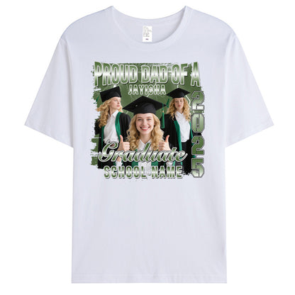 Custom Photo Graduation T-Shirt – Proud Dad, Mom, Sibling Personalized Keepsake for Graduates & Families