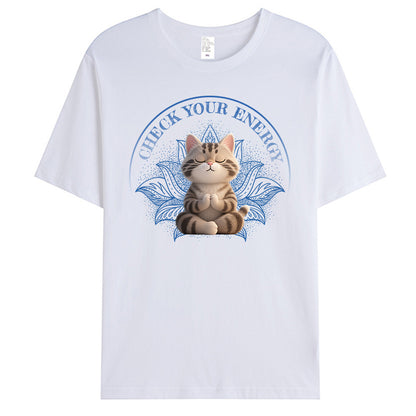 Custom Check Your Energy. - Pet Personalized Custom Unisex T-shirt - Gift For Pet Owners, Pet Lovers, Yoga Lovers