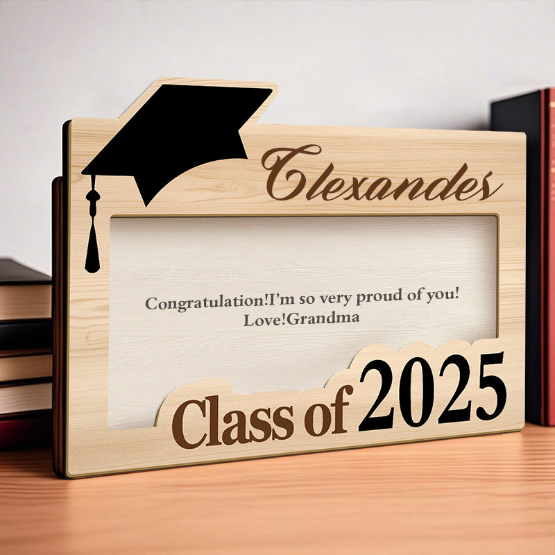 Custom 2-Layer Graduation Money Holder Plaque – Class of 2025 Gift for Son, Daughter & Grandchild of Proud Families