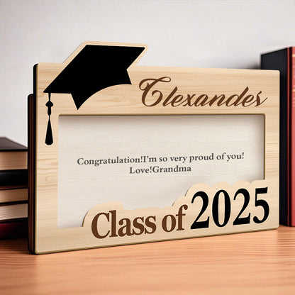 Custom 2-Layer Graduation Money Holder Plaque – Class of 2025 Gift for Son, Daughter & Grandchild of Proud Families