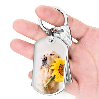 Custom Photo Thanks for being the Best Dog Mom EVER!-Memorial Personalized Custom Keychain - Sympathy Gift For Pet Owners, Pet Lovers
