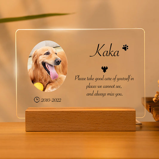 Personalized Dog Memorial Acrylic Night Light