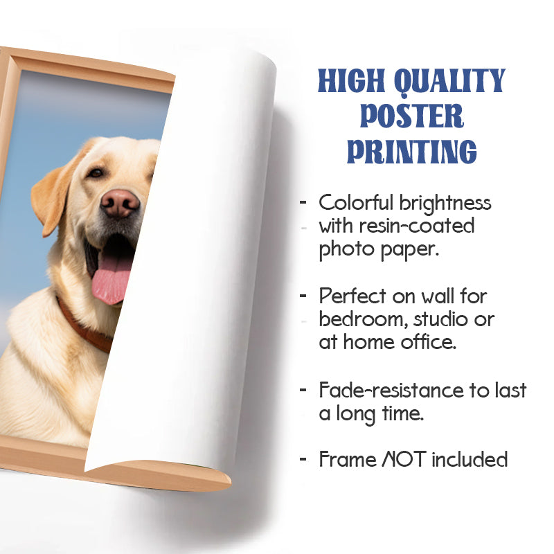 Custom Photo Don't Cry For Me Mom! I'm Ok!! - Pets Personalized Custom Horizontal Poster/Canvas - Sympathy Gift For Pet Owners, Pet Lovers